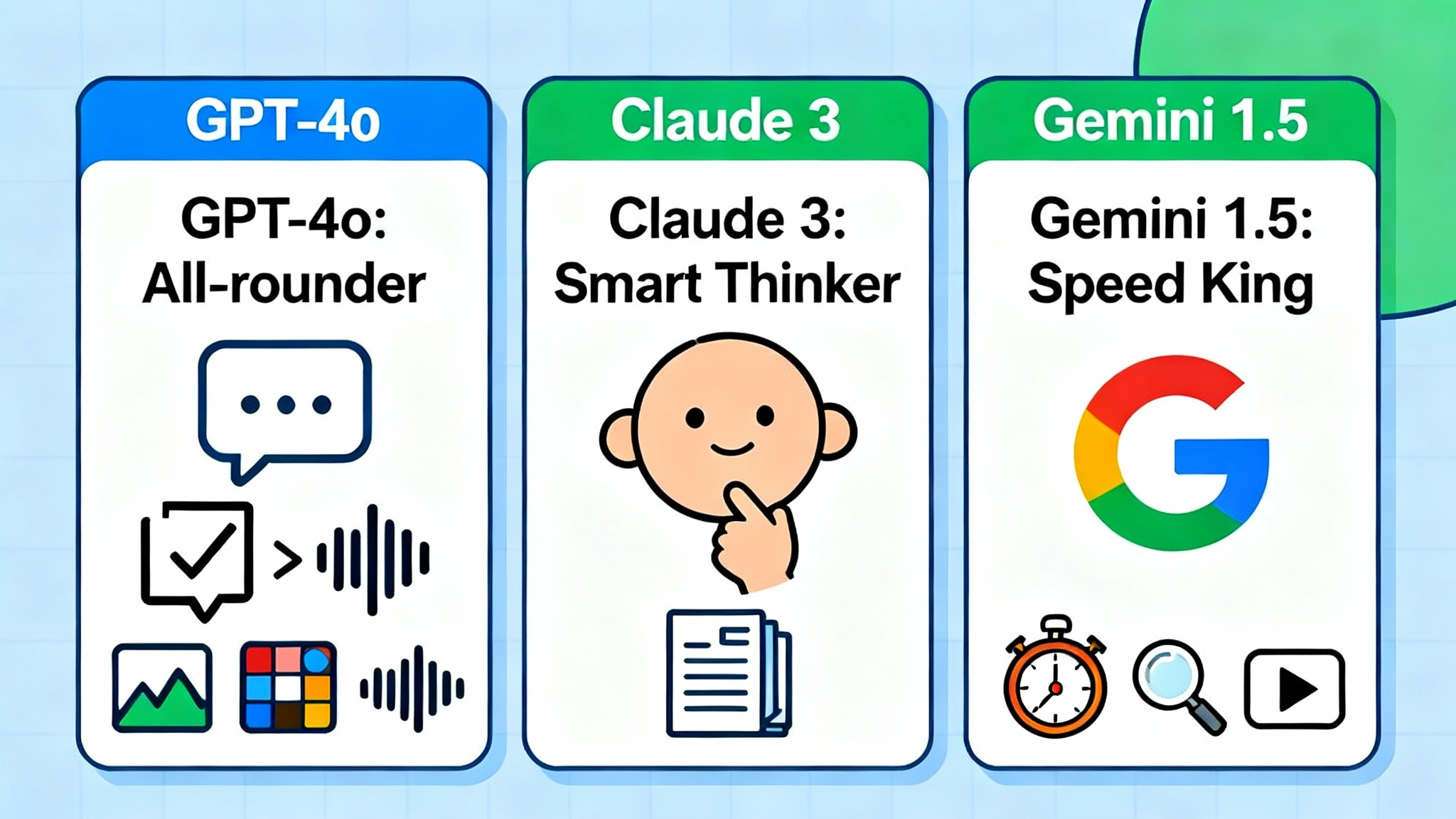 GPT‑4o vs Claude 3 vs Gemini 1.5